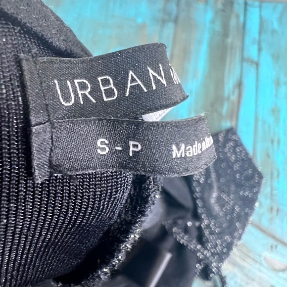 Urban Outfitters Shimmery Black Wrap Blouse Size Small - Picture 7 of 8